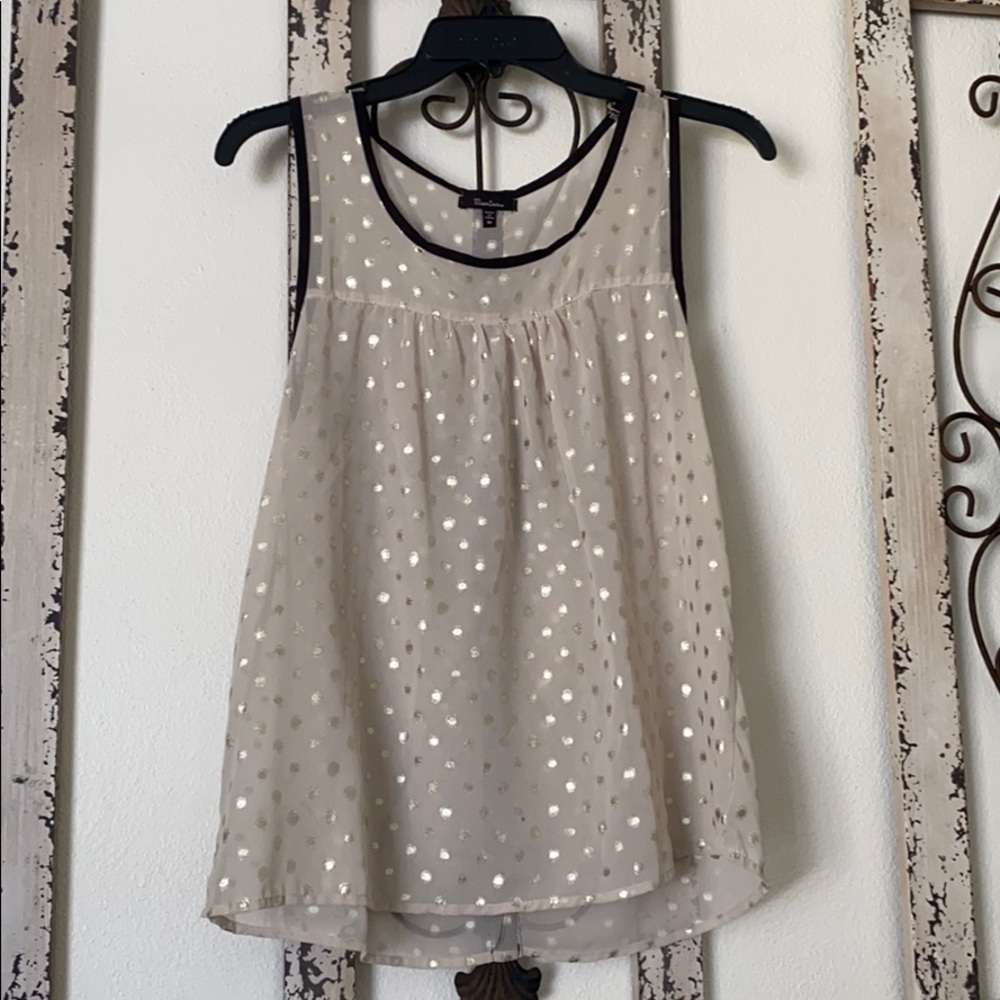 Babydoll gold and black tank